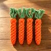 Braided Carrot Dog Toy Safe Cotton Rope Dog Chew Toy Teeth Cleaning Toy for Puppy Teething Interactive Fetch Play