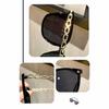 Übergroße quadratische Rahmenkette Sonnenbrille UV400 Schutz Retro Chic Brille für Damen
