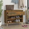 VidaXL Armoire à chaussures Chêne fumé 70x36x60 cm Bois d'ingénierie 819761