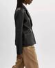 Real Lambskin Women's Leather Party Handmade Black Blazer Stylish Formal Designer