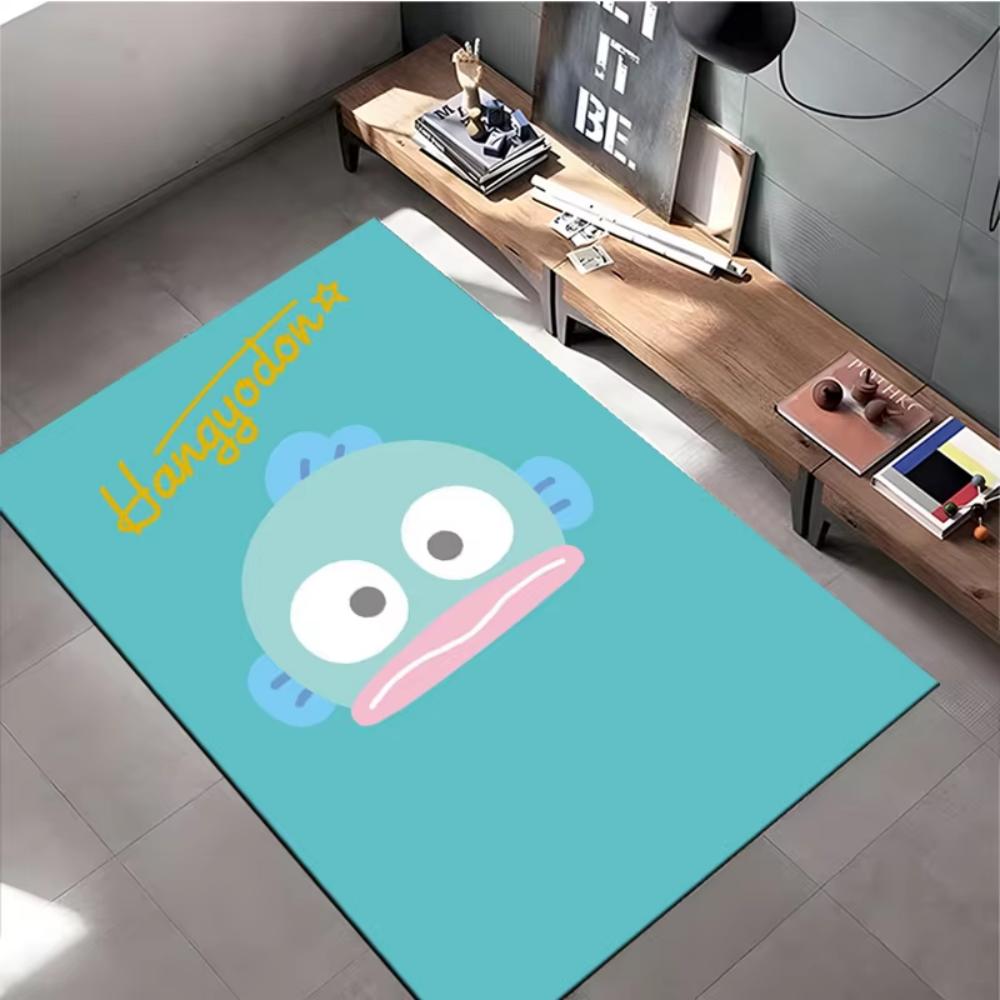 Hangyodon Cartoon Carpet Welcome Floor Mats NonSlip Bedroom Kitchen Rugs 100% Polyester Washable Carpet for Home Decor