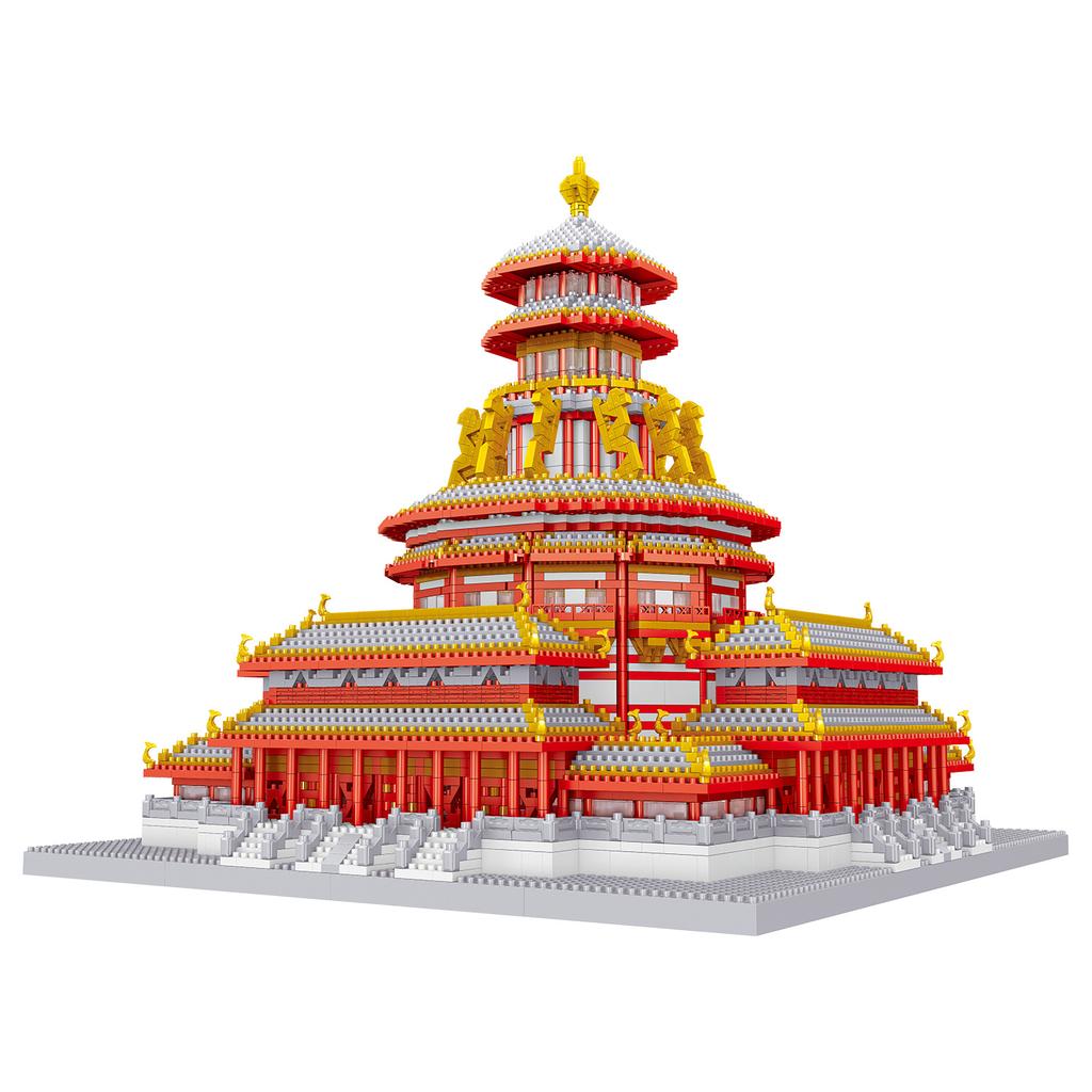 5436Pcs Lezi Mini Blocks World Creative Architecture Chinese Castle Building Bricks Palace Toy For Kids Gift Girls Present 8200