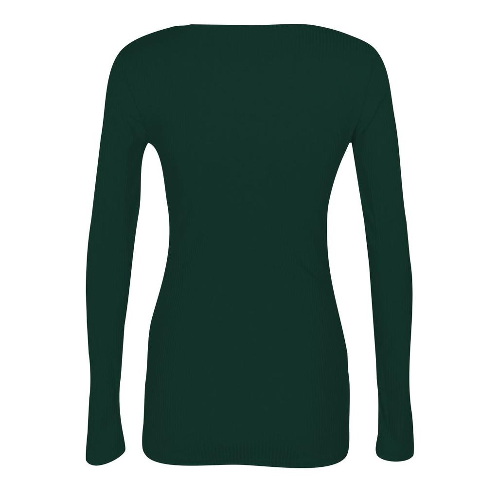 Women's And Winter Slim Bottom T-shirt Fashion Casual Color Round Neck Pullover Long Sleeve Top