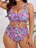 2026 Europäischer & Amerikanischer Damen-Bikini mit Kordelzug, Dreieck-Badeanzug