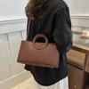 Casual PU Leather Women Handbags High-capacity Crocodile Pattern Square Bag Female Clutches