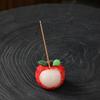 Lychee Celadon Resin Incense Holder - Small Sandalwood & Kitten Ornament Plate for Tea Table.