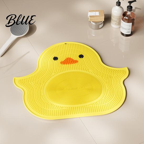 Health Feet Care Silicone Safe Little Yellow Rub Mat Tool Foot Duck Design Anti-Slip Suction