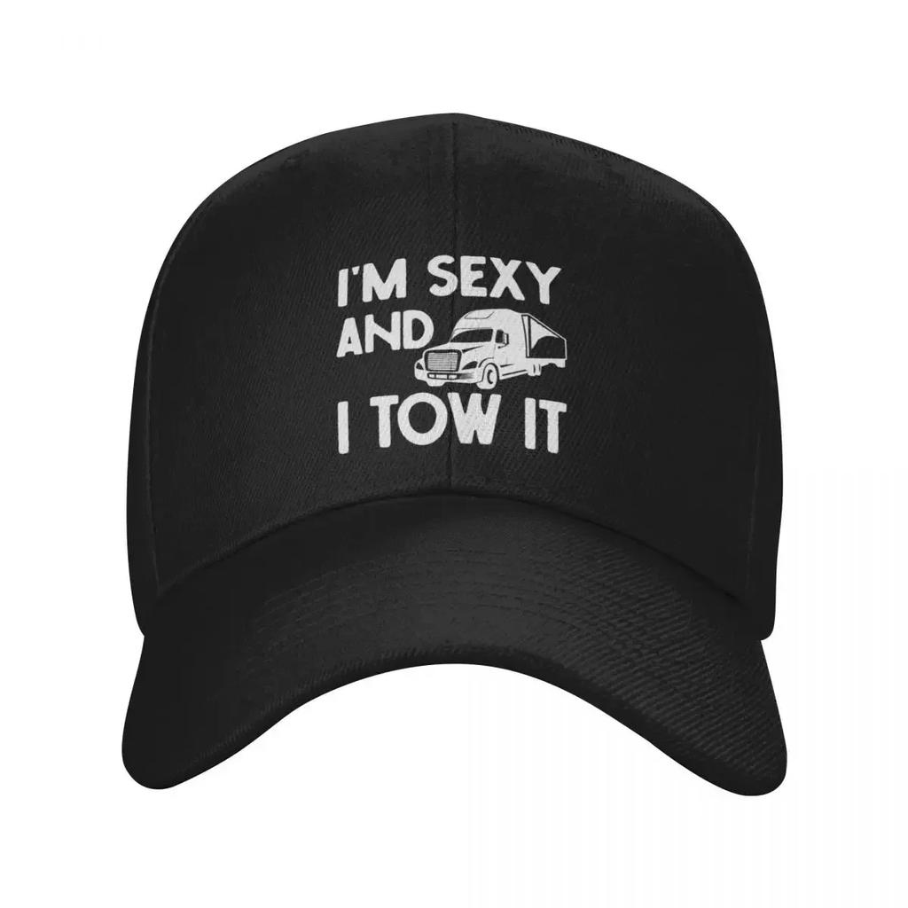 I'm Sexy And I Tow It - Funny Tow Truck Driver Quotes Baseball Cap Golf Hat Beach Bag Men's Luxury Women's