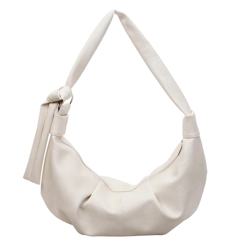 Vintage Soft PU Leather Shoulder Bag Women Large Capacity Crescent Hobo Bag Wide Strap Sling Bag for Work Travel and Casual Outings