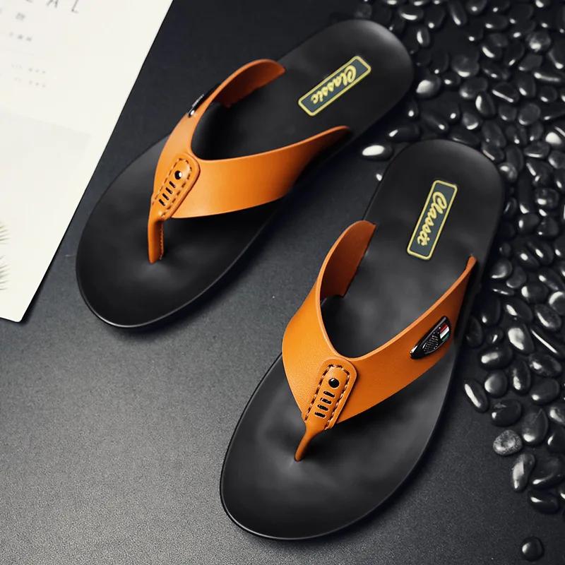 

Fashion Men s Slippers Wear Casual Flip Flop Cover Foot Size Sandals Men s Open Toe Fashion New Style Beach Shoes Men s Shoes 38