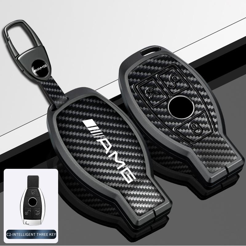 AABCV1 Car Key Case Cover Accessories For Mercedes Benz A C E S G Class GLC CLE CLA GLB GLS W177 W205 X167 AMG W223 W206 C260 C300 S400
