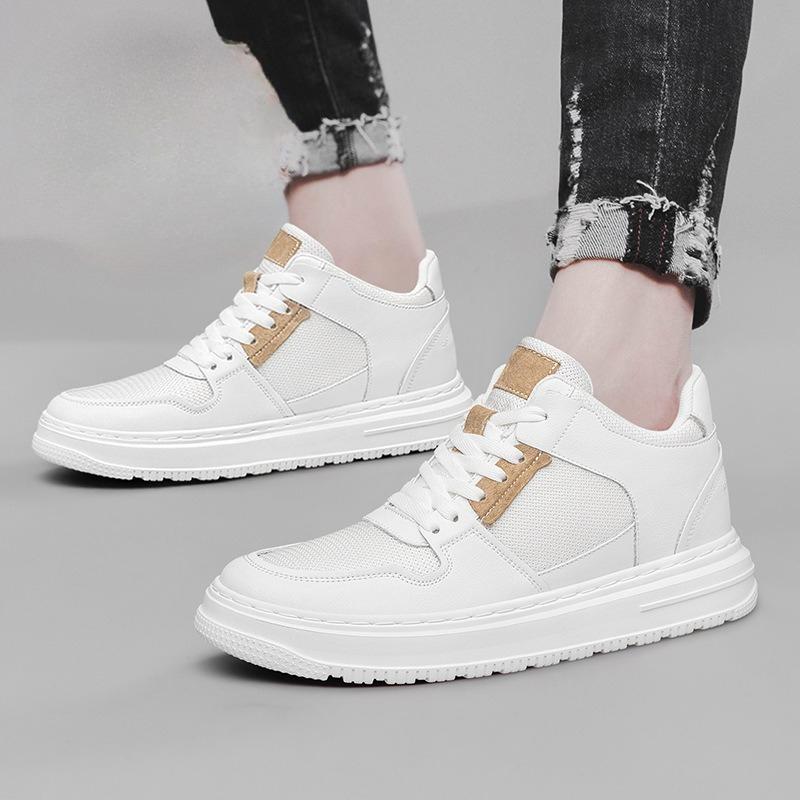 Summer New Invisible Inner Heightening Men's Shoes 8cm Breathable Trend British Sports Shoes Heightening Shoes 6 Casual Board Shoes Men