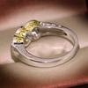 Fashionable New Jewelry Inlaid with AAA Zircon Creative Versatile Womens Two Color Ring