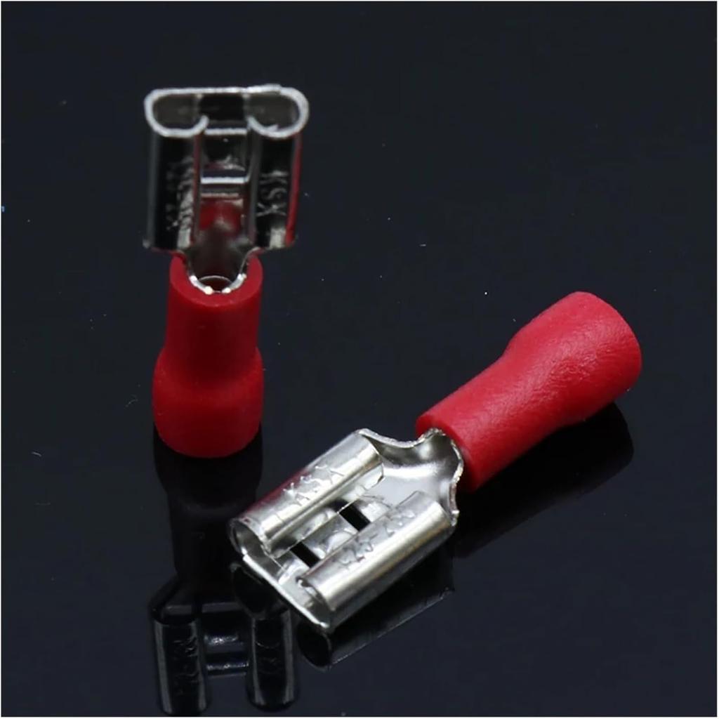 FDD1.25-250 insulating Female Insulated Electrical Crimp Terminal Connectors Cable Wire Connector 100PCS/Pack FDD1-250 FDD