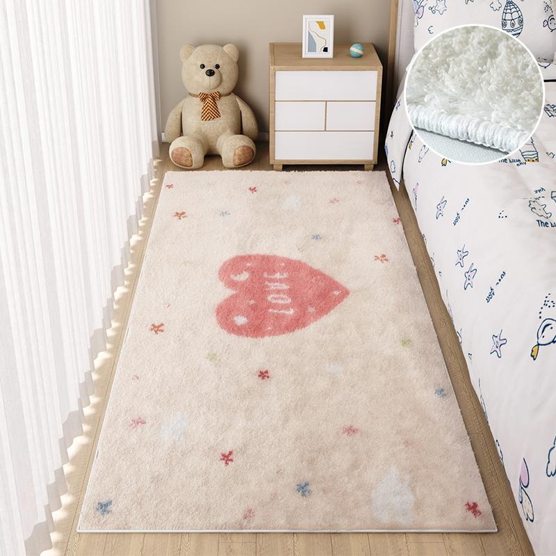 Bedroom Carpet - Complete Set Of Short Fleece Cartoon Kids' Room Bedside Rug For Home Balustrade Decorations