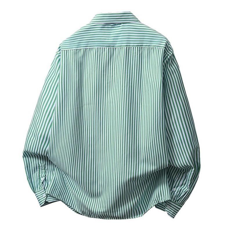 Men S Loose Striped Long Sleeve Casual Shirt