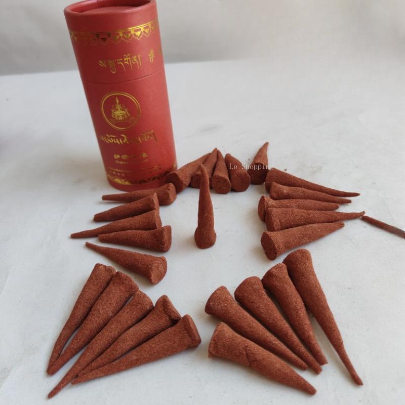 

20 Root Natural Tower Incense Cone Tibetan Incense Home Indoor Temple Ancestral Temple Worship Buddha Purification To Help Sleep tower incense-1