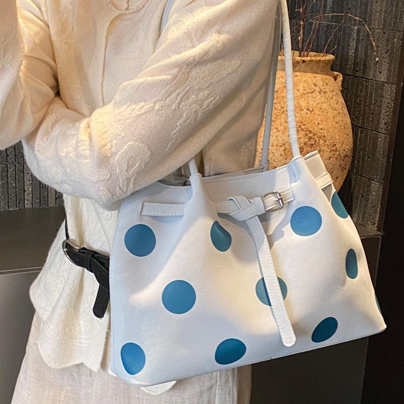 Dot-patterned Bag - Fashionable Single-shoulder Bag, Large Capacity Tote Bag, Crossbody Bag