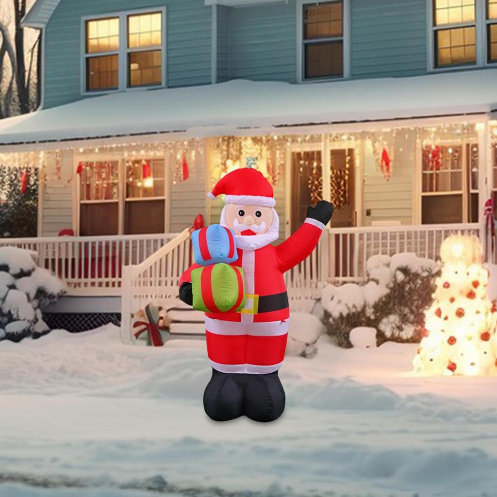 Exterior Christmas Inflatable Santa Claus Large 180cm Polyester Decoration for Garden Lawn Party Home Event