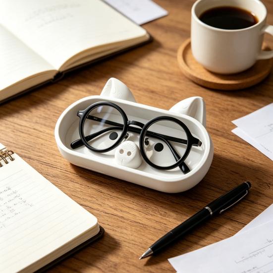 Niedliche Schweinchen Brillen Aufbewahrungsbox, 3D Gedruckter Brillenhalter, Cartoon Sonnenbrillen Displayständer für Schreibtisch, Kreativer Schlüsselaufbewahrung Kleinteile Organizer,