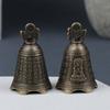 2 Stücke Retro China Mini Bronze Skulptur Beten Buddha Feng Shui Glocke Hausgarten Dekorative Windglocken Auto Anhänger Zubehör