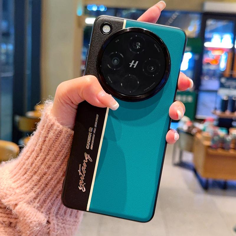 Case For Oppo Find X8 Pro Luminous Contrast Color Leather Raised Frame Camera Protection Back Case Cover Glow In The Dark