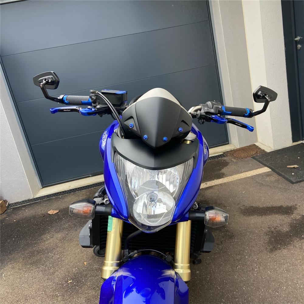 Kolfiber Motorcykelstyre Spegel 7/8'' 22mm Styrände Spegel Backspegel För Honda CB1000R CB650 CB500F Motorcykeltillbehör