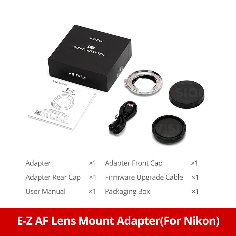 Viltrox E-Z Booster Lens Mount Adapter Auto Focus for Sony E-mount Lens Adapter To Nikon Z-mount Series Mirrorless Camera Z5 Z50