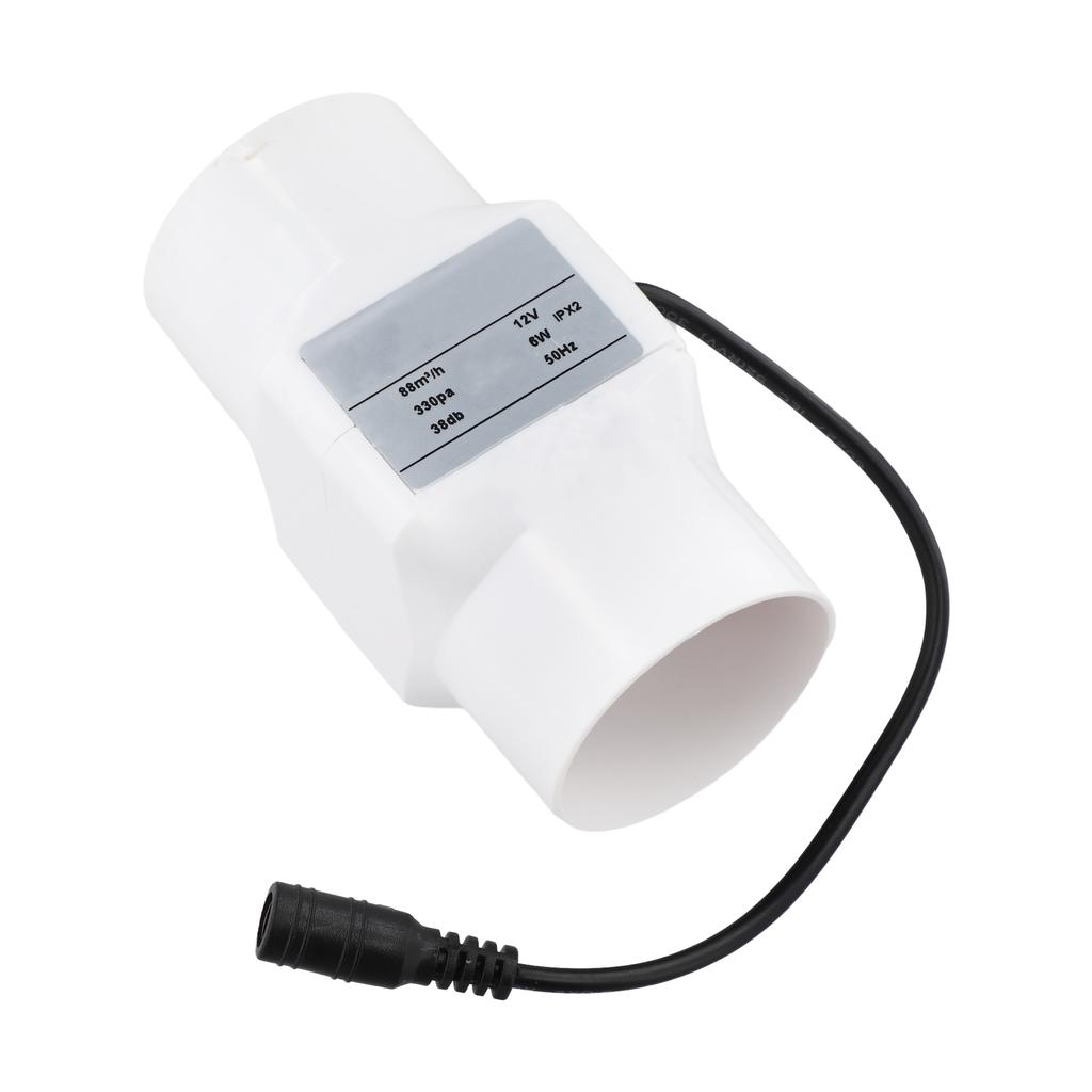 12V Inline Duct Fan Inline Exhaust Fan Quiet Air Circulation Stale Air Remover Efficient Airflow Flexible Installation Options