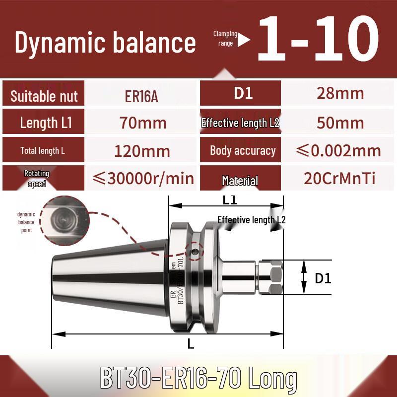 

Aokewen BT30-ER11-150 Dynamic Balance CNC Tool Holder Collet
