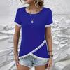 Selling New Spring and Autumn Lace Round Neck Short-sleeved Tops and Bottoming Shirts