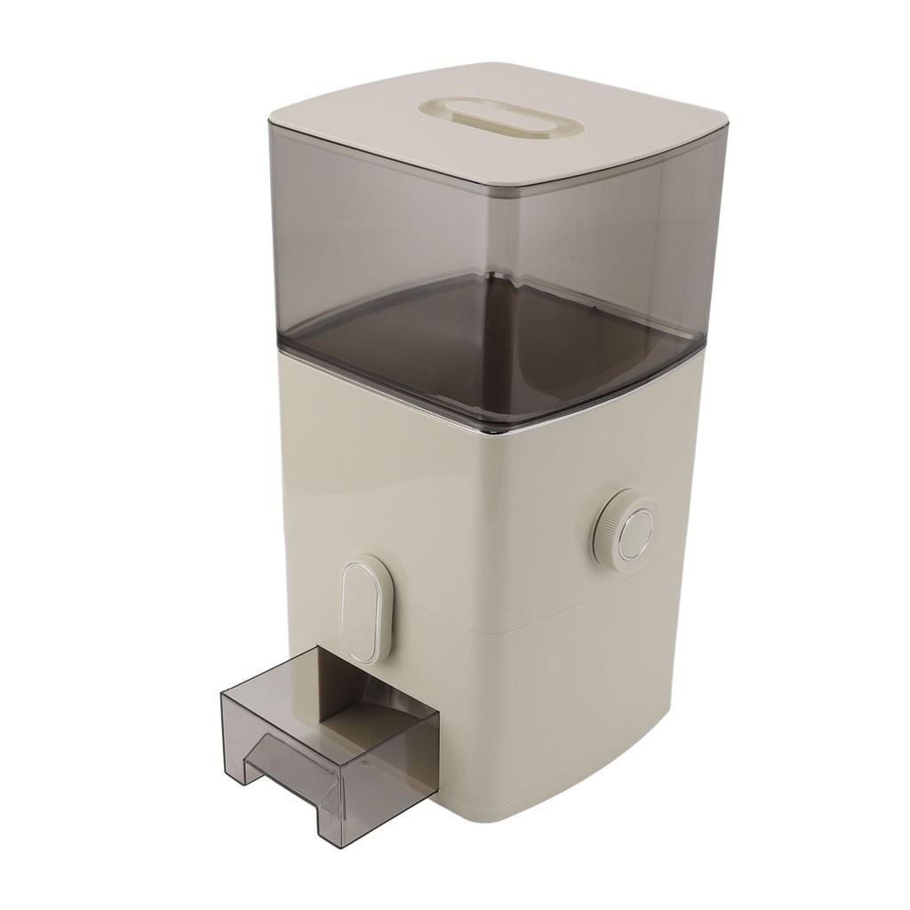 Rice Dispenser 13.2lb Capacity Transparent Window Dry Food Storage Container with Measuring Cup for Kitchen Flour Sugar