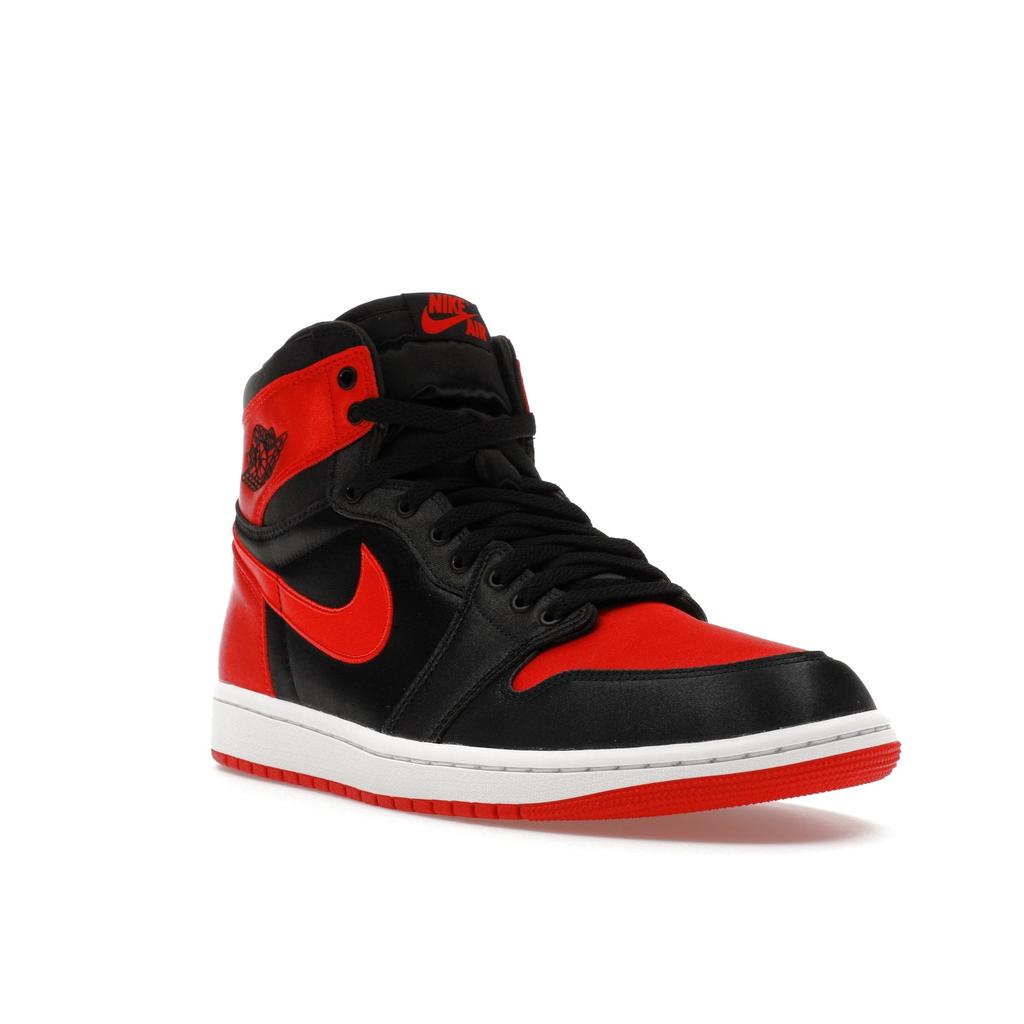 Air Jordan 1 Retro High OG Satin Bred Black University Red White Women's Basketball Shoes FD4810-061
