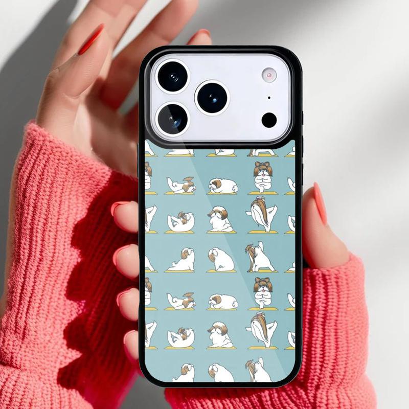 Cartoon Shih Tzu Dog Phone Case for iPhone 17 16 15 14 13 Pro Max Back Cover for 12 11 Pro Coque