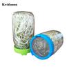 Durable Fine Holes Bright Color Sprout Lid Mason Jar Plastic with Stainless Steel Screen for Household