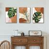 Wall Art Canvas Paintings Modern Still Life Poster Prints Pictures for Living Room Decoration 3pcs Boho Palm Leaf Green Plants