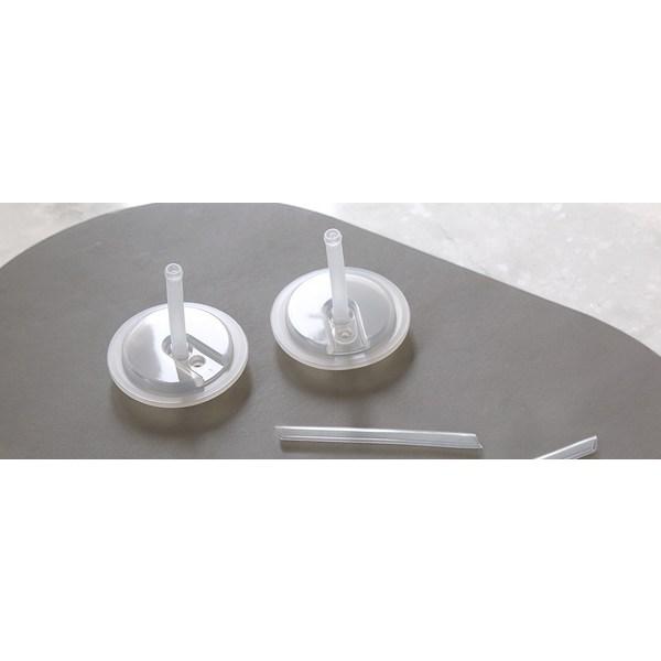 Edison Friends Spill-proof Double Stainless Steel Straw Cup 2 300ml, Rabbit Bunny, 1 Piece