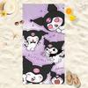 Sanrio Characters Beach Towel Cute Hello Kitty Kuromi My Melody Cinnamoroll Pochacco Print Quick Dry Microfiber Towel