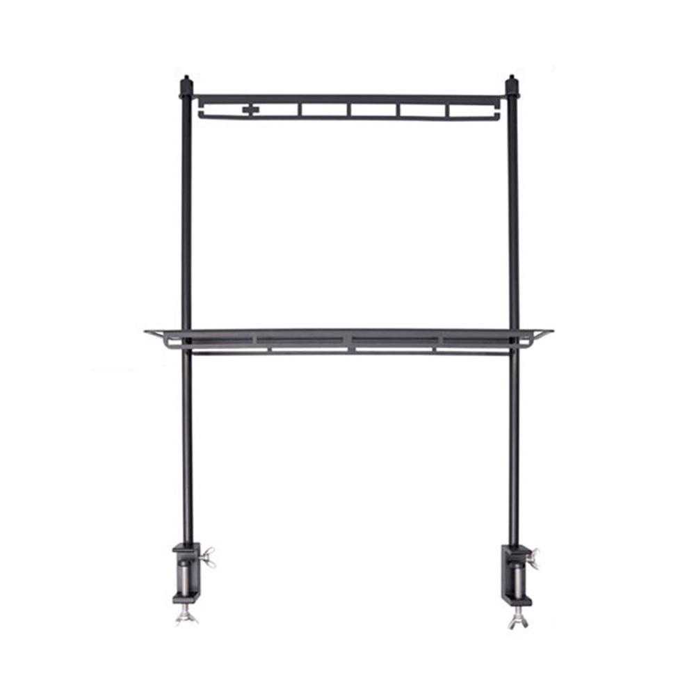 Camping Foldable Storage Rack Collapsible Camping Rack Aluminum Alloy 2 Tier Tabletop Rack Multifunction for Camping Picnic