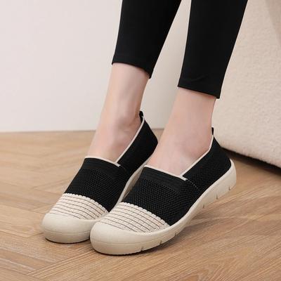 2025 Summer New Women's Old Beijing Cloth Shoes Casual Fly-woven Mesh Comfortable Non-slip Soft Sole Casual Mother Shoes