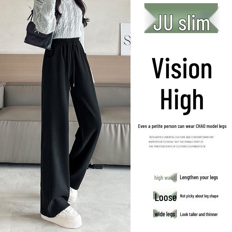 Women's High-Waisted Wide-Leg Sweatpants - Banana Pants 2025 Spring/Autumn Collection