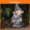 Naughty Garden Gnome Statue Elf Figurine Mold With Humorous Pooping Design For Yard Decor