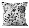 Merry Christmas Decoration Pillow Pillowcase Black White Plaid Cushion Cover Home Sofa Chair Short Plush Material