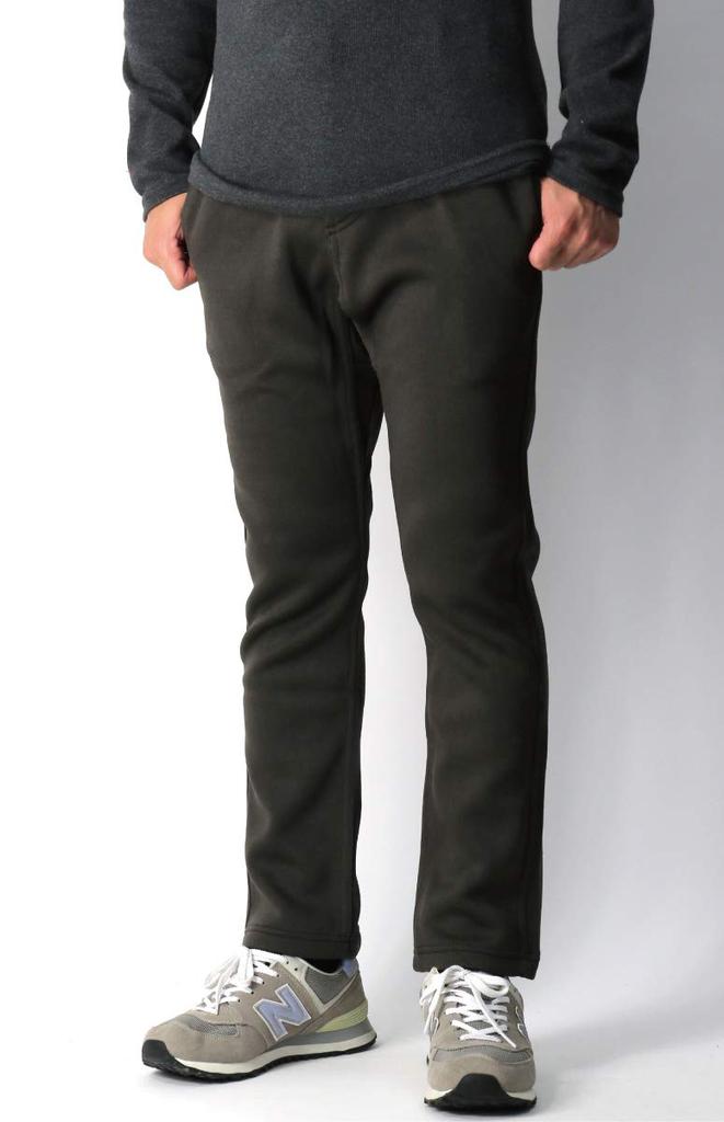 Gramicci New Narrow Bonded Knit Fleece Pants, Just-Cut, Stretch, Windproof, Men's and Women's, Dark Brown, GMP-20F046