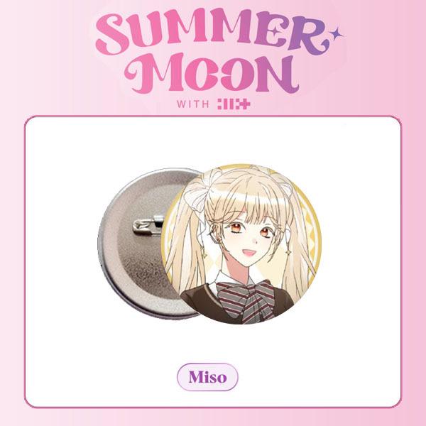 ILLIT "SUNNER MOON" Cartoon Mirror Keychain Tinplate Badge Gift