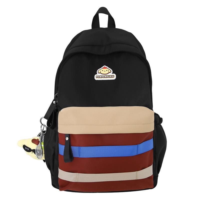 Schoolbag Japanese Large-capacity Simple Ins Backpack Niche Light Contrasting Color Class Schoolbag College Student Travel Backpack