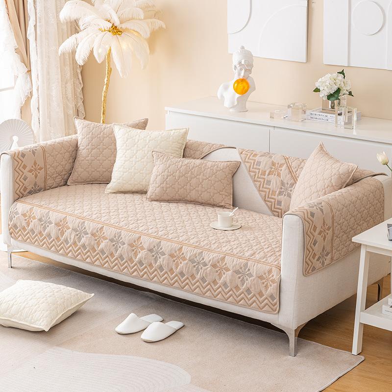 Sofa Cushion Four Seasons General Fabrics Leather Non-Slip Thickened Cushion Simple Modern