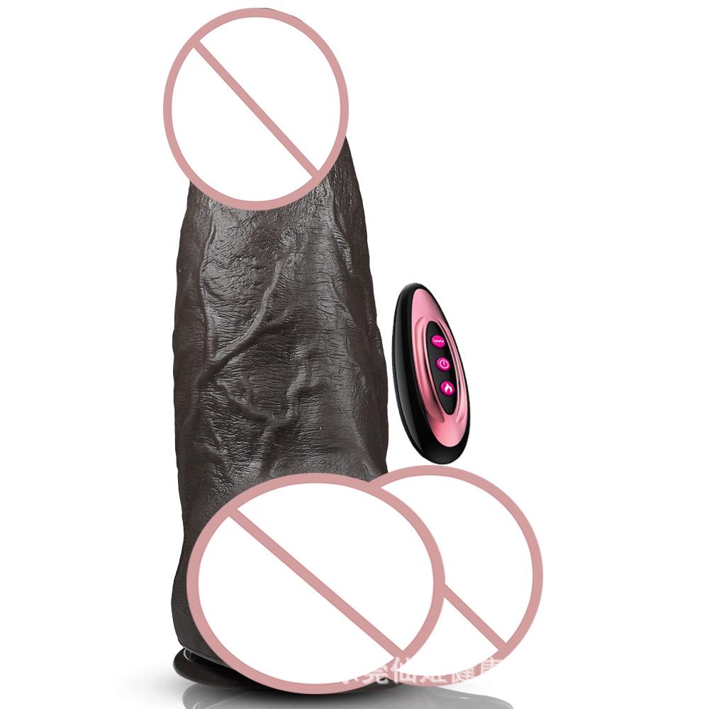 Silicone Realistic XL Telescopic Vibrating Dildo for Women