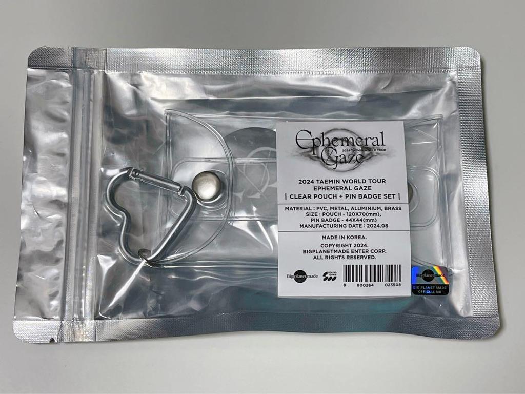 [GEBRAUCHT] TAEMIN durchsichtiges Beutel- und Anstecknadelset<>