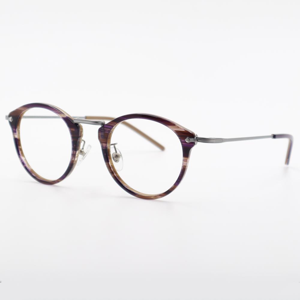 Alloaiweeo [Alo:Ctzen] Venezia Classic Combination Eyeglass Frame Ci9712B 0711G Purple Beige/Silver